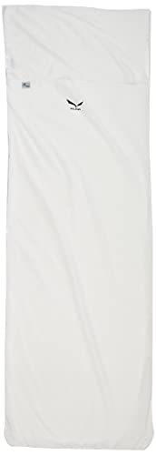 SALEWA Erwachsene Hüttenschlafsack Cotton-feel Liner Zip Silveriz, Weiß (Offwhite),22x10 cm