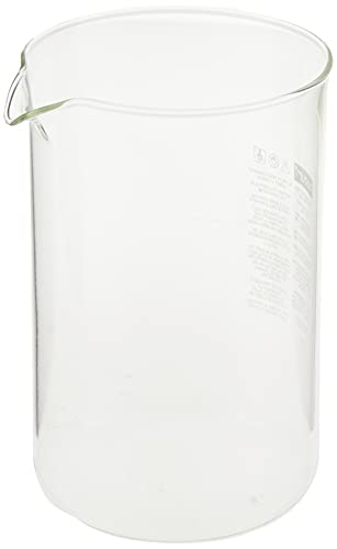 Bodum 1512-10 12-Tassen-Kaffeebecher-Ersatzbecher, Glas - transparent, 1,5 L, Klar