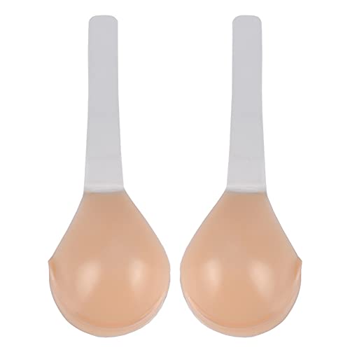 Herbests Klebe BH Push Up, Silikon Unsichtbarer Nippel Cover Selbstklebend Wiederverwendbarer Bra Büstenhalter Damen BH Nippelabdeckung Rückenfrei Lifting Selbstklebend BH mit Unsichtbar Träger