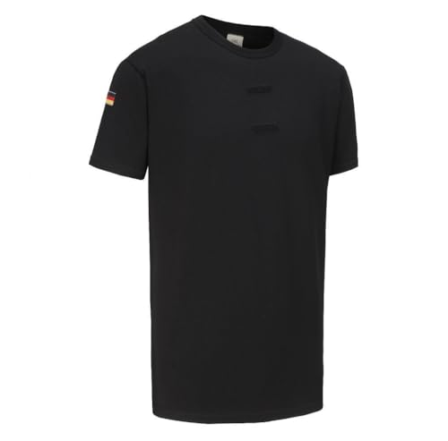 BW Tropen Unterhemd mit Klett und Nationalitätsabzeichen Bundeswehr T-Shirt (as3, Alpha, l, Regular, Regular, Schwarz)