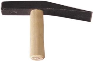 Pflasterhammer 1000 g, Norddeutsche Form, geschmiedet, mit Hartholz-Stiel