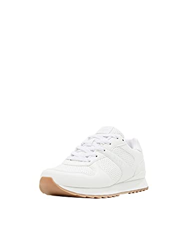 ESPRIT Material-Mix-Sneaker in Lederoptik