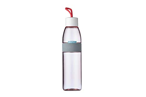 Mepal Trinkflasche Ellipse Nordic red – 700 ml Inhalt – auch für kohlensäurehaltige Getränke – bruchfestes Material - auslaufsicher - Spülmaschinengeeignet
