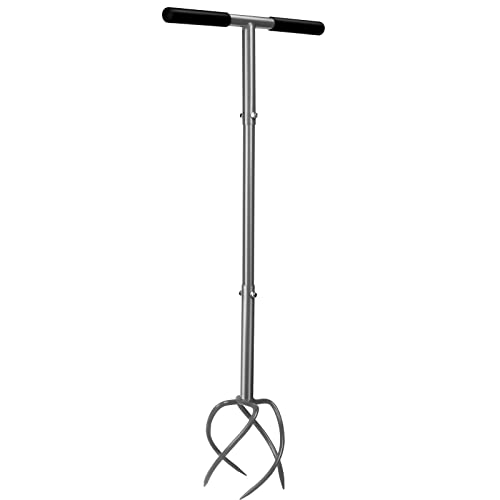 Walensee Gartenkralle mit 4 Zinken Kultivator Erdkralle und Handgriff Gardenclaw Twist Tiller Vertikutierer und Unkrautentferner in einem Gerät höhenverstellbar Gartenfräse für Gartenbeet