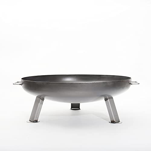 Czaja Stanzteile Edelstahl Feuerschalen Kiel Ø 80 cm aus rostfreiem , hitzebeständigem Edelstahl, Feuerstellen für den Garten und Terrasse