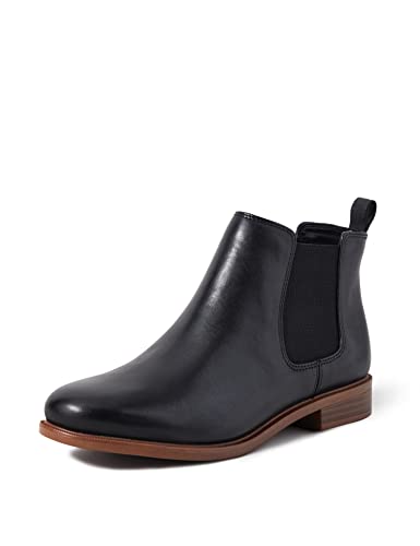Clarks Damen Taylor Shine Chelsea Boots, Schwarz (Black Leather), 40 EU