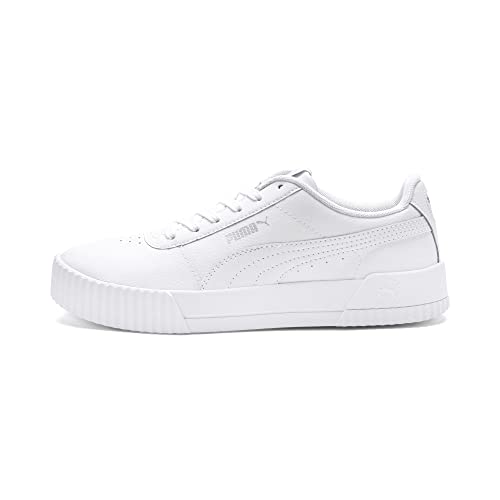 PUMA Damen Carina L Sneaker, White White Silver, 41 EU