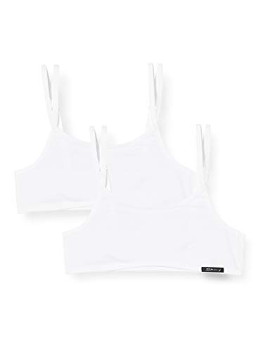 Skiny Mädchen Skiny Mädchen 2er Pack Cotton Essentials Bustier, Weiß, 164 EU