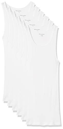 Amazon Essentials Herren Ärmellose Unterhemden, 6er-Pack, Weiß, XL