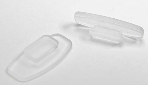 Hochwertige Weiche Silikon Nasenpads Rechteckig Einschieben Eindrücken Nasenpads - 11 mm 3 Paare, 5 Paare oder 10 Paare - Größe 10,4 mm x 6 mm für Sonnenbrillen Brillen von Sports World Vision