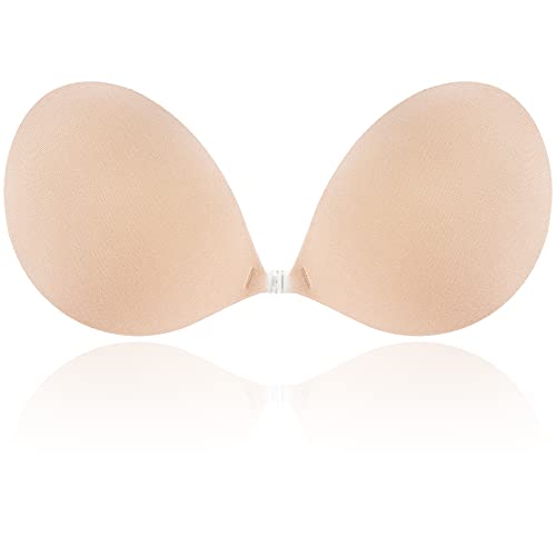 Niidor Klebe BH, Trägerloser BH Unsichtbare Push Up BH Rückenfrei Gestrickt Unsichtbare Push Up BH Wiederverwendbare Unsichtbar Selbstklebend BH für Rückenfreies Abendkleid
