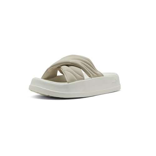 PUMA Platform Damen Leadcat Plateau Slide Sandalen, Desert Dust-Warm White, 40 EU, 38