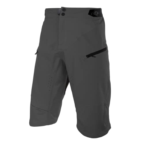 O'NEAL | Mountainbike-Hose | MTB Mountainbike DH Downhill FR Freeride | Wasserdichtes, Atmungsaktives Material, 100% Polyester | Rockstacker Shorts | Erwachsene | Grau | Größe 38/54