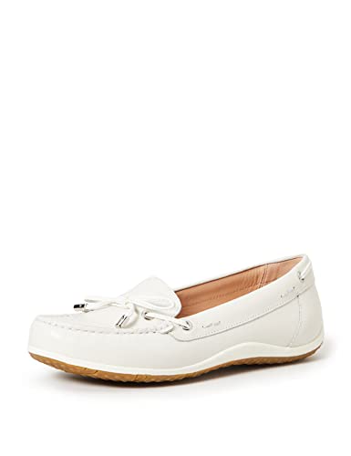 Geox Damen D Vega Moc B Mokassins, Off White, 39 EU