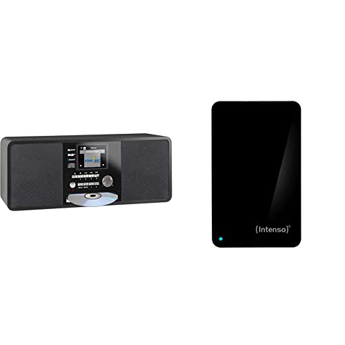 Imperial DABMAN i200 CD Internetradio/DAB+ Radio Digitalradio mit CD Player schwarz & Intenso Memory Case Portable Hard Drive 2TB, tragbare Externe Festplatte - 2,5 Zoll, schwarz