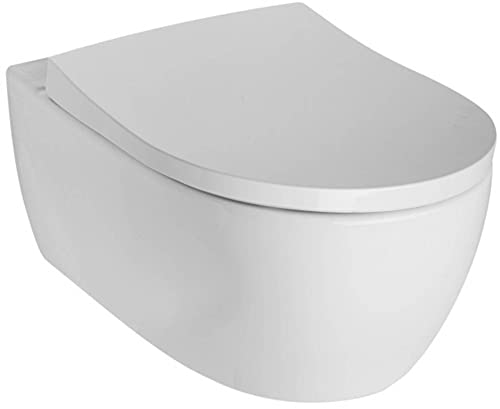 Geberit 500784011 iCon Set Wand Tiefspül spülrandlos mit Softclose und Quick-Release WC Sitz, weiß