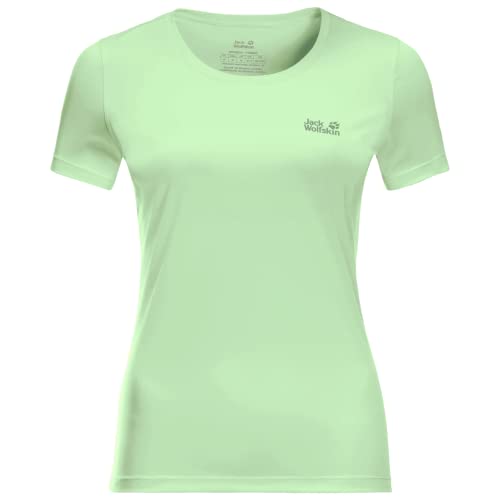 Jack Wolfskin Damen Tech W T Shirt, Milky Green, L EU