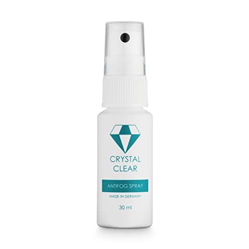 Crystal Clear – effektives nachhaltiges Anti Fog Spray – Made in Germany – Antifog Spray – 30 ml – Antibeschlag Spray für Schwimmbrillen Taucherbrillen und Windschutzscheiben