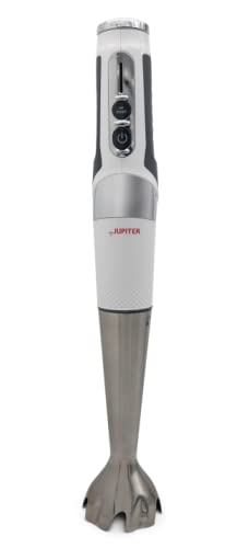 Jupiter Akku-Stabmixer, Set 5-teilig Schneebesen, Rührbecher m. Deckel Ladekabel, Pürierstab Handmixer Zauberstab 828001 Küchenmaschine Küchenkleingeräte elektrisch