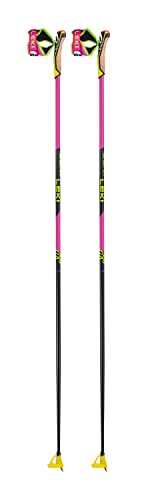 LEKI Prc 750 Pink-Schwarz - Robuster Leichter Carbon Langlauf Skistock, Größe 160 cm - Farbe Neon Pink - Neon Yellow - B