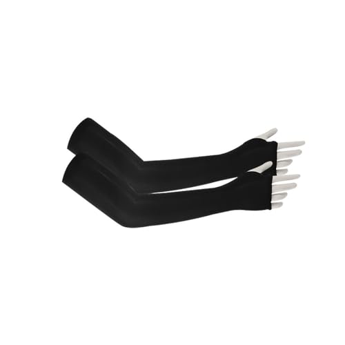 Whakano 1 Paar Armmanschetten für Kinder,Arm Ärmel UV-Schutz,Kühlung Atmungsaktive Sonnenschutz Armstulpen,Ärmlinge für Jungen Radfahren Laufen Baseball Outdoor Sport,36 x 8 x 5cm,Schwarz