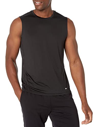 Amazon Essentials Herren Muscle-Shirt aus Tech-Stretch, Schwarz, M