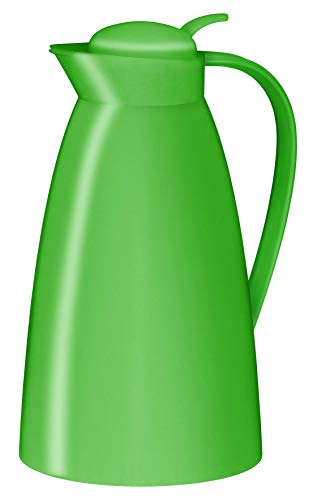 alfi Teekanne Eco, Thermoskanne Kunststoff grün 1l, mit alfiDur Glaseinsatz, 0825.282.100, Isolierkanne hält 12 Stunden heiß, ideal für Tee oder als Kaffeekanne, Kanne für 8 Tassen