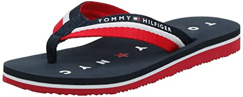 Tommy Hilfiger Damen Flip Flops Tommy Loves NY Beach Sandal, Blau (Midnight), 39