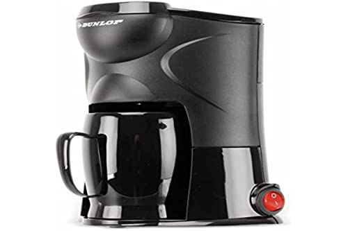 Dunlop - 1-Tassen-Kaffeemaschine 170W | Dauerfilter | ideale Reise-Kaffeemaschine | Anschluss an Zigarettenanzünder |für PKW, LKW, Wohnmobil | mit An- und Ausschalter (12V)