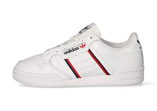 adidas Originals Jungen Continental 80 Turnschuhe Sneaker Weiß/Rot/Marineblau 37 1/3