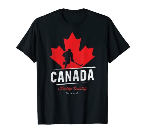 Kanada Hockey Shirt Ahornblatt Eishockey Spieler Vintage T-Shirt