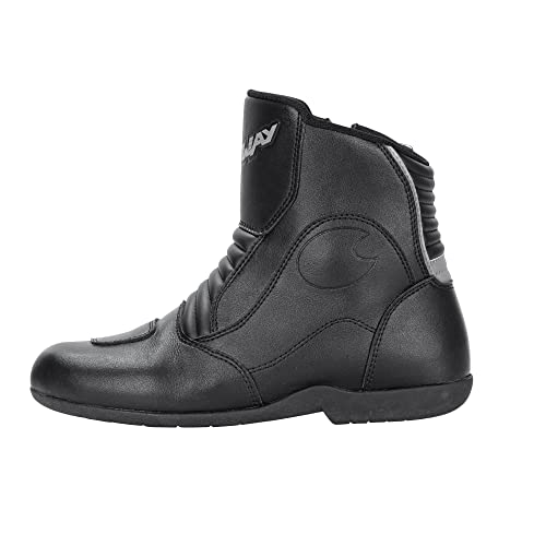 FAST WAY FTS-1 S Stiefel, Kurzer Tourenstiefel, Zertifiziert, Robuster Motorradstiefel, Schalthebelverstärkung, Pflegeleicht, Seitlicher Reißverschluss, Gr. 39