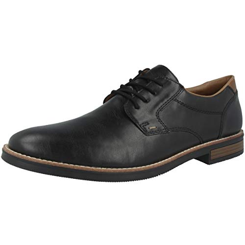Rieker Herren Businessschuhe 13500, Männer Schnürschuhe,Shoes,Low-tie,schnürschuhe,schnürer,Halbschuhe,klassisch,elegant,schwarz (00),44 EU / 9.5 UK