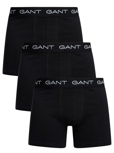 GANT Herren 3Er Boxershorts, Black, L