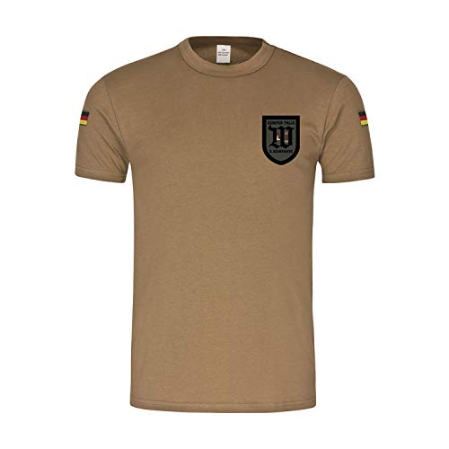 BW Tropen 2 WachBtl Kompanie Wachbataillon Bundeswehr Wappen T-Shirt#32221, Größe:S, Farbe:Khaki