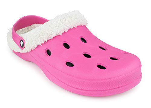 Romika Grizzly 11401 Clog, Größe: 38 EU, Farbe: Pink, Hausschuhe, Wärme-Pantoffeln, Clogs, Schlappen, männer, frauen, winterhaussschuhe, lammfellhausschuhe, fellhaussschuhe, gefüttert, warm