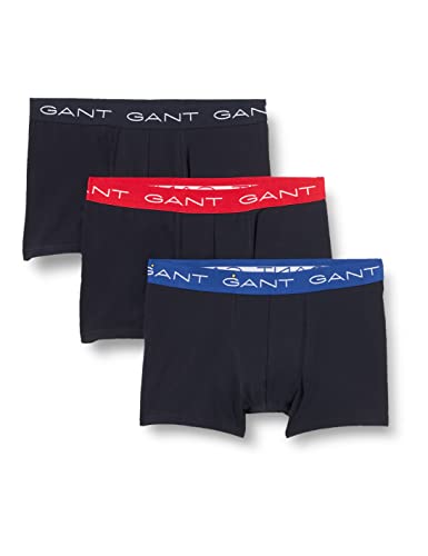 GANT Herren Trunk 3-Pack Boxershorts, Evening Blue, L