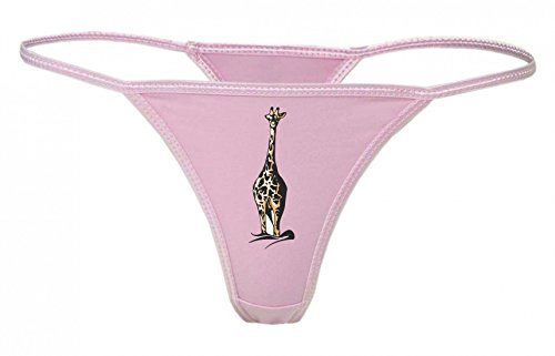 Druckerlebnis24 String Tanga Giraffe stehend Wildnis Dschungel Madagaskar Afrika Freiheit XS- XXL Damen String Sexy Unterhose