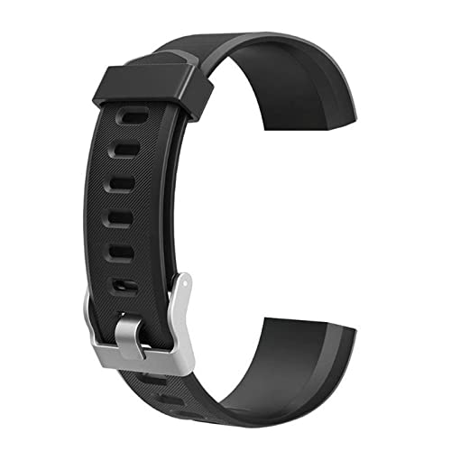 VDYXEW Farbiges Armband, Ersatz-Zubehör für ID115Plus/ ID115Plus HR-Smart-Watch (Schwarz)