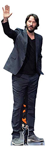 Star Cutouts CS798 Keanu Reeves Most Excellent Pappaufsteller in Lebensgröße, 194 cm, inkl. Mini-Schreibtischständer, mehrfarbig