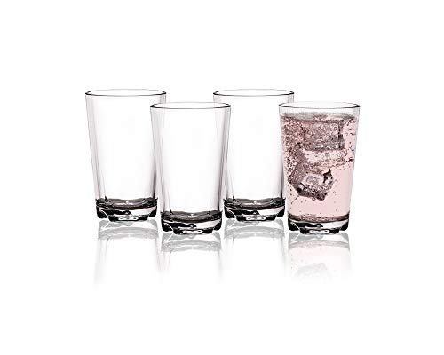 BRUNNER Glastixx Mehrweg Trinkbecher 0,3l, unzerbrechlich aus Tritan Kunststoff, 4 Stück (1er Pack)