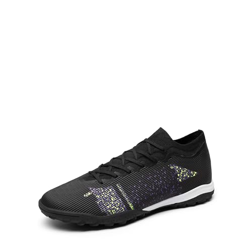 DREAM PAIRS Herren Fußballschuhe Hallenschuhe Fußballspiel Training Sportschuhe,Size 42,SCHWARZ,SDSS2404M-E