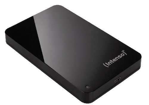 Intenso Memory Station 500 GB Externe Festplatte (6,35 cm (2,5 Zoll) 5400 U/min, USB 2.0, USB-Y Kabel) schwarz