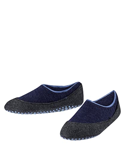 FALKE Unisex Kinder Hausschuh-Socken Cosy Slipper K HP Wolle rutschhemmende Noppen 1 Paar, Blau (Darkblue 6681), 35-36
