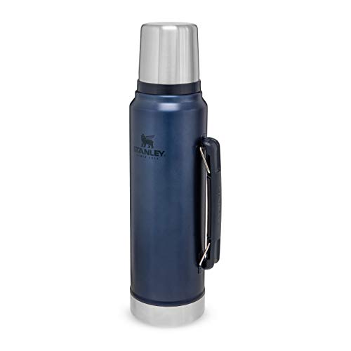 Stanley Classic Legendary Thermosflasche 1L Nightfall - Edelstahl Thermoskanne - BPA-frei - Thermos Hält 24 Stunden Heiß - Deckel Fungiert Auch als Trinkbecher - Spülmaschinenfest