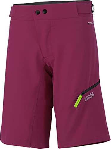 IXS Unisex Carve Damen Shorts Aubergine 38 T-Shirt, Schwarz