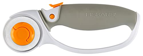 Fiskars Rollmesser Ø 45 mm, Mit Komfortgriff, Titankarbid, Orange/Weiß, 1003861