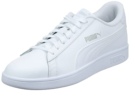 PUMA Unisex Smash v2 L Sneaker, White White, 44 EU