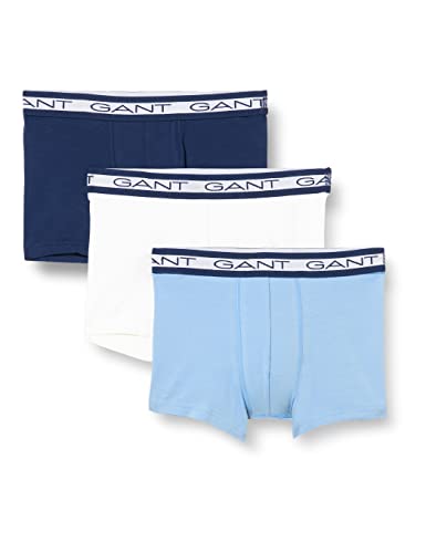 GANT Herren Basic Trunk 3-Pack Boxershorts 3ER Pack, Azur BLAU, L