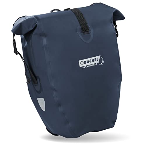 Büchel Fahrradtasche für Gepäckträger I 25.4 L - 100% Wasserdicht I mit Tragegriff und Schultergurt I fahrradtasche gepäckträger, gepäckträgertasche, fahrrad taschen hinten